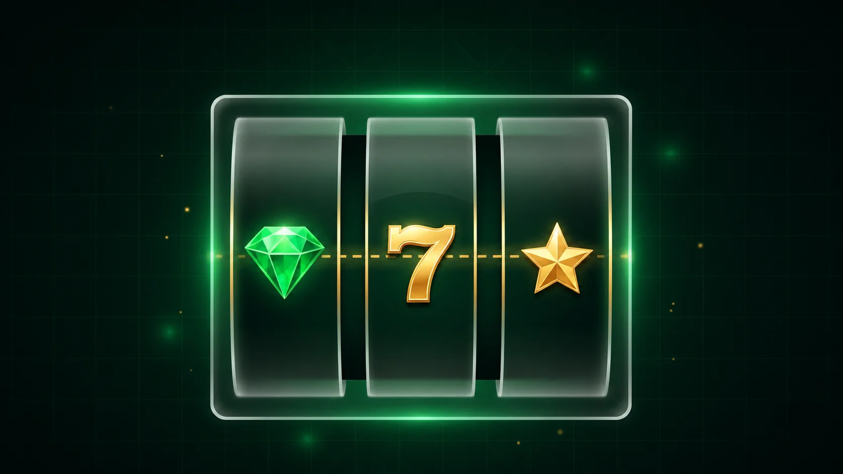 644jili slot reels with an emerald gem, a golden seven and a star symbol along a payline